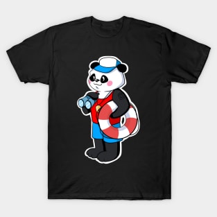 Lifeguard Bodysaver Pool Guard Panda T-Shirt